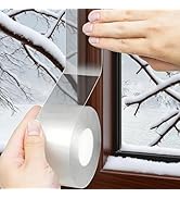 PackYard Window Sealing Tape 2 Inch x 33 FT Transparent Window Insulation Residue-Free Clear Weat...