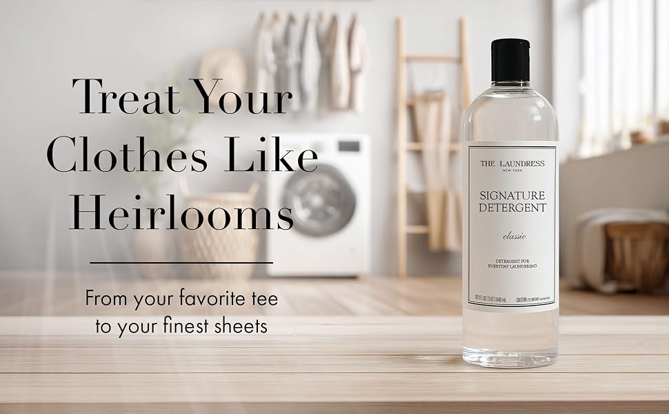 Laundress signature classic liquid luxury detergent for all washing machines cold wash colors whites