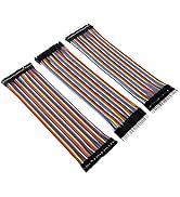 Eiechip Dupont Jumper Wires 120pins 7.9in Dupont Wire kit Breadboard Multicolored Dupont Wire 40p...