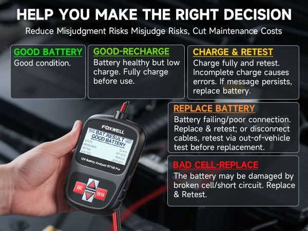 BT100 pro car battery tester 12V battery losad tester