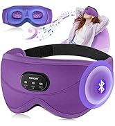 TOPOINT Sleep Mask Headphones with Wireless Bluetooth 5.3, 3D Eye Mask White Noise Headphones for...