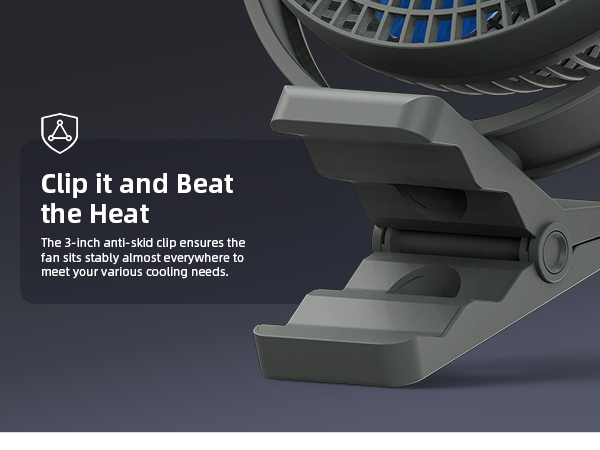 Koonie 10000mAh Rechargeable Portable, 8-Inch Battery Operated Clip on Fan