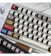 Retro Manga PBT Keycaps, Japanese Anime Keycaps Set, 141 Keys Custom Cherry Profile Key Caps, Coo...