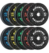 Bumper Weight Plate Olympic Plate Hi-Temp Bumper Weight Plate with Steel Insert Strength Training...
