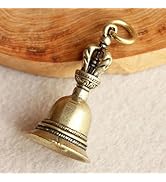 Retro Copper Bell Wind Chimes, Bell Creative Solid Brass Bell Handicraft for Decoration Car Penda...