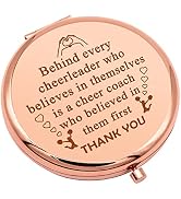 Cheer Coach Gift Rose Gold Compact Mirror Appreciation Gift for Cheerleading Coach Thank You Chee...