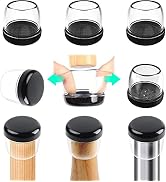 24 PCS Clear Chair Leg Sliders for Carpet, Chair Glides for Carpet, Chair Leg Protectors Caps for...