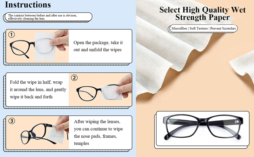 Glasses Cleaning Wipes