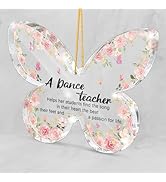 Dance Teacher Gift, Thank You Decorative Plaque, Pink Butterfly Shaped Decoration, Pink Dance Tea...
