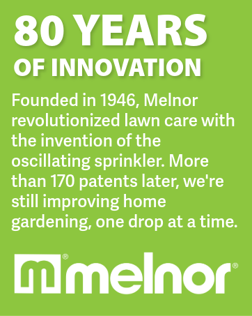 Melnor’s 80 years of innovation, from its 1955 oscillating sprinkler to smarter lawn care today.