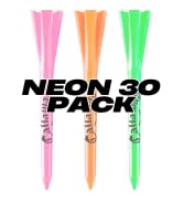 Performance 2.75’’ Plastic Golf Tees, Neon Mix, 30 Pack