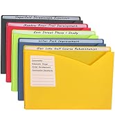 C-Line Write-On Poly File Jackets, Straight Tab, Letter Size, Assorted Colors, 25/Box