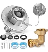 ChimimeDecor All Metal RV City Water Inlet with Check Valve,RV Water Inlet Replacement with 90° S...