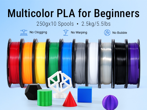 Multicolor 3d printer filament for Beginners