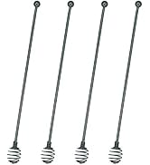 Coffee Stir Sticks,BURLIHOME Specialty Spoons Stainless Steel Spherical Mixing Spoon Solid/Hollow...