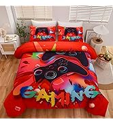 Aimuan Gaming Comforter Sets for Boys Kids Bedding Sets Video Games Console Action Buttons Novelt...