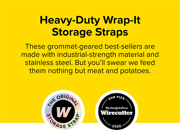 heavy duty wrap it storage straps hose extension cord hanger organizers