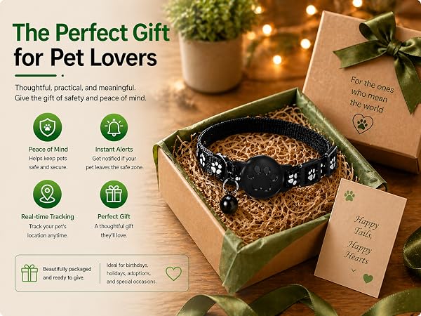 Pet Tracker,GPS Collar for Cats (Android Only) Smart tag