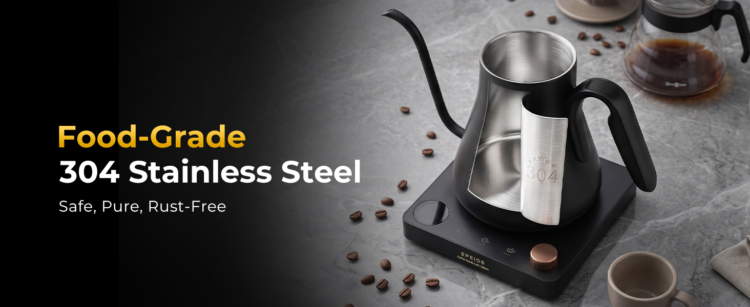 gooseneck electric kettle temperature control