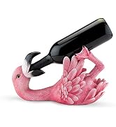 True Flirty Flamingo Polyresin Wine Bottle Holder, Perfect for Kitchen Decor, Wine Accessories, W...