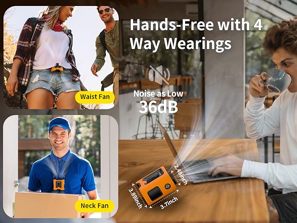 wearable neck fan that blows cold air