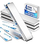 Grtard 4PCS Magnet Strips Heavy Duty, Neodymium Bar Magnet, Strong Rare Earth Magnets with Double...