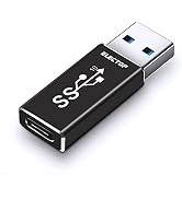 ELECTOP Double Sides 10Gbps, USB 3.1 GEN 2 Male to Type-C Female Adapter, Support Both 10Gbps Cha...