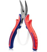 GOLD DEER 5" Mini Bent Nose Pliers for Jewelry Making Bent Needle Nose Plier, CRV Steel Body with...