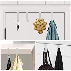Over The Door Hooks, Sturdy Metal Single Over Door Hooks