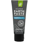 Redmond Earthpaste with Silver - Natural Non-Fluoride CharcoalToothpaste, 4 Ounce Tube (Peppermin...