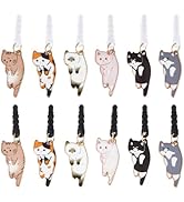OLYCRAFT 12Pcs 6-style Headphone Port Dust Plug Charm Cat Charm Earphone Anti Dust Plug Alloy Ena...