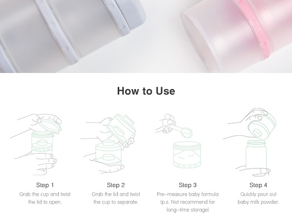 easy to use formula dispenser for baby formula protein powder