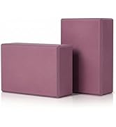 Wimwum High Density EVA Yoga Blocks 2 Pack, 280g Pro-Level Exercise Brick (46-53 Shore C Firmness...