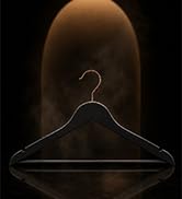 black wooden hangers