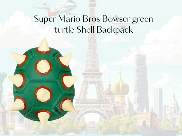 Super Mario Bros Bowser green turtle Shell Backpack