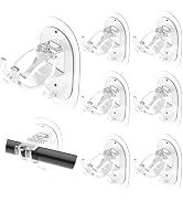 MIMARMZ 6PCS No Drill Curtain Rod Brackets Self Adhesive Curtain Rod Holder No Drilling Curtain R...