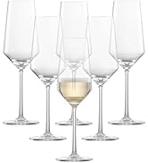 ZWIESEL GLAS Pure Champagne Glass (Set of 6), Champagne Flutes with Effervescent Point, Dishwashe...