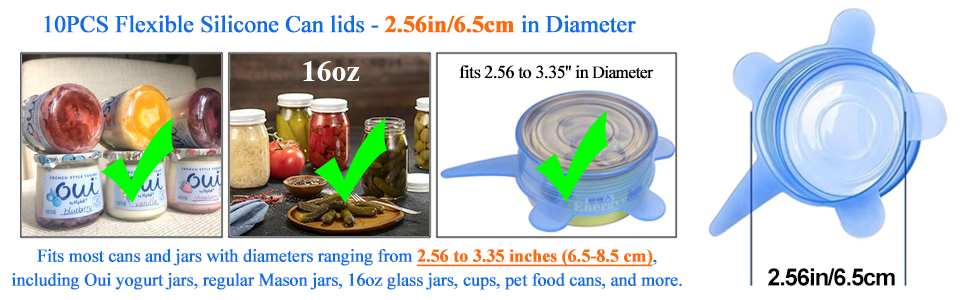 pet food can lids; pet food can covers; silicone lids for food storage; silicone stretch lids;