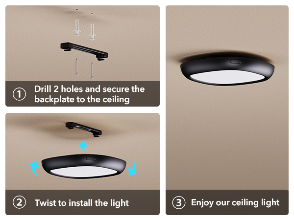 Motion Sensor Rechargeable Ceiling Light with Remote, Waterproof Wireless Shower Light Closet Light