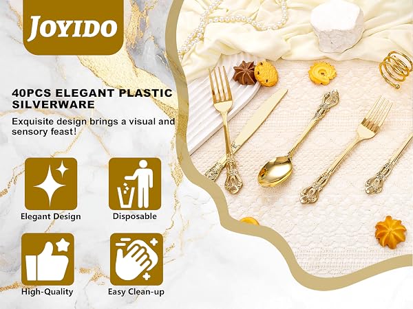 Gold Plastic Silverware
