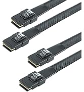 10Gtek# 6G Internal Mini SAS SFF-8087 to SFF-8087 Cable, 100-Ohms, 0.5-m(1.6ft), 2 Pack