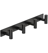 PMMASTO Coat Rack Wall Mounted, 4 "T Shaped Wall Hooks for Hanging, Heavy Duty Stainless Steel Co...