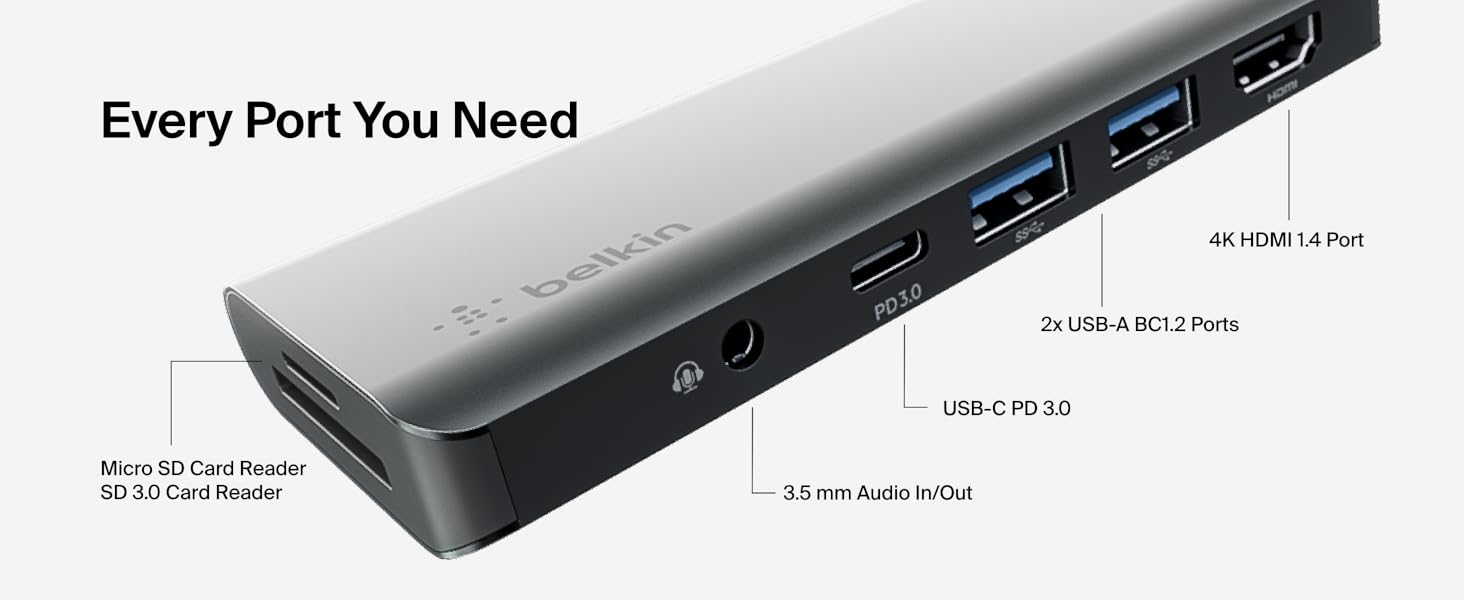 Belkin Connect 7-1 USB-C Multiport Hub