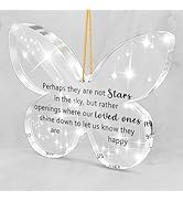 Sympathy Gifts for Loss of Loved One, Memorial Ornament Butterfly Shaped Keepsake Plaque, Memoria...