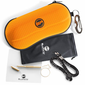 Sunglasses Case Semi Hard EVA Shell with Metal Hanging Hook Belt Clip Sun Glasses Storage