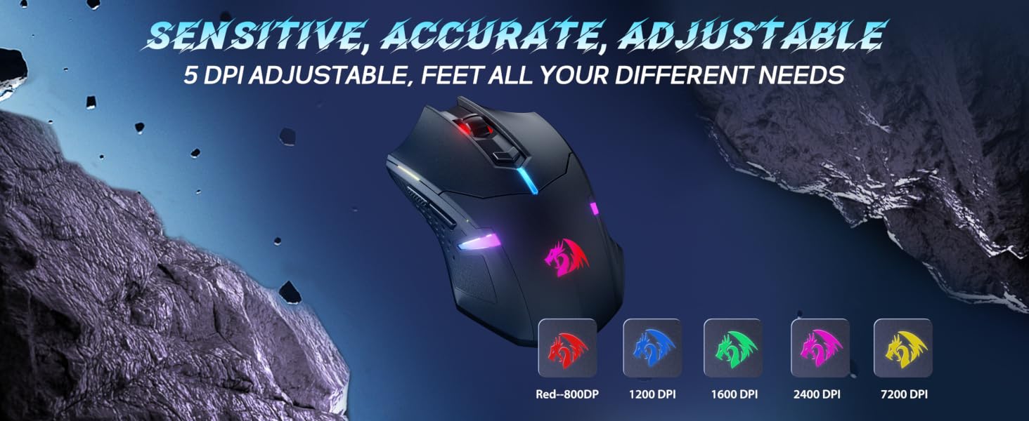 5 DPI adjustable gaming mouse