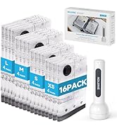 KOLERRE 16 Pack Travel Vacuum Bags with Upgraded Rechargeable Pump, 4 Sizes Space Saver Vacuum St...