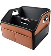 Noaman Leather Car Seat Organizer for Back Front Passenger Seats with 6 Storage Compartments 3 Ca...