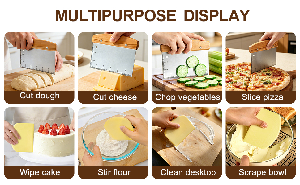 Versatile kitchen scrapers sourdough scraper baking