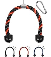 Yes4All Deluxe Tricep Rope Cable Attachment, 27 & 36 inch with 4 Colors, Exercise Machine Attachm...
